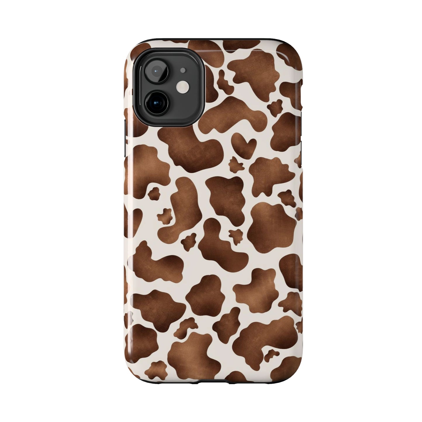 Brown cow print iPhone case/ Tough Phone Cases