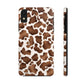 Brown cow print iPhone case/ Tough Phone Cases