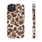 Brown cow print iPhone case/ Tough Phone Cases