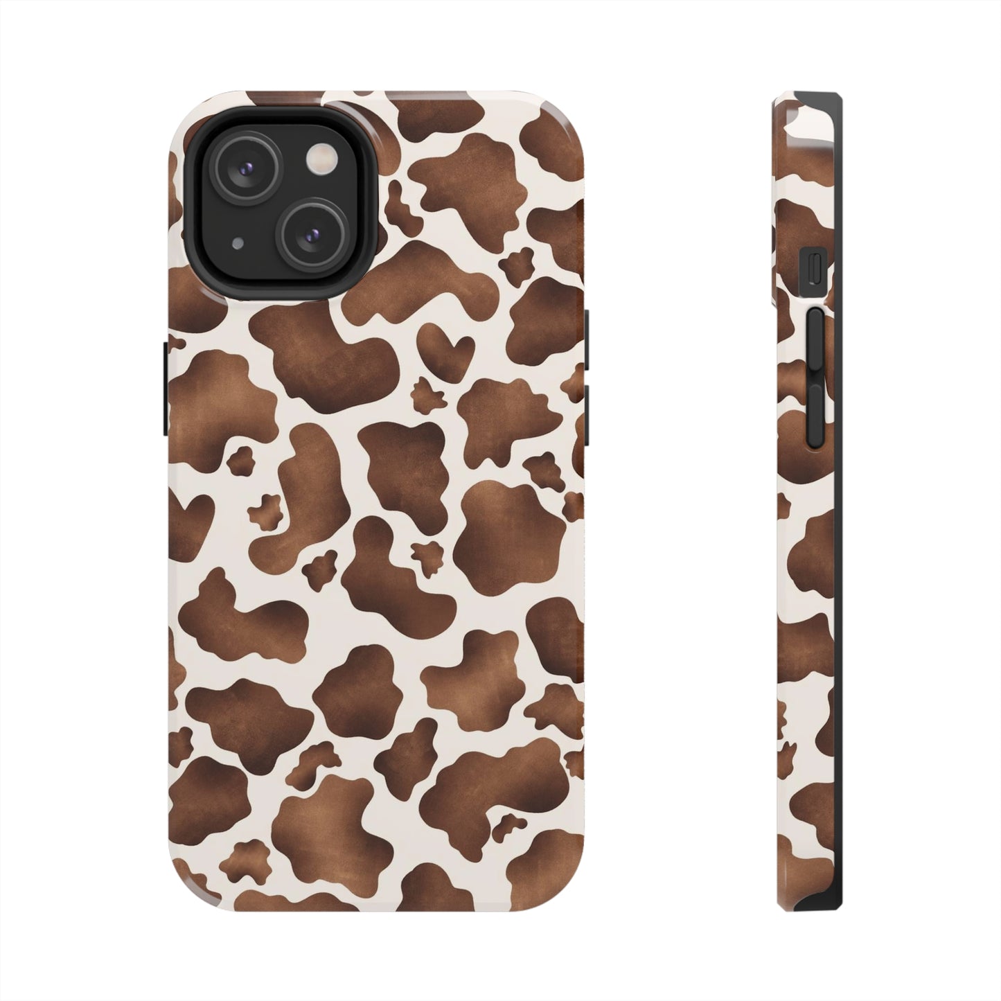 Brown cow print iPhone case/ Tough Phone Cases