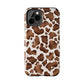 Brown cow print iPhone case/ Tough Phone Cases