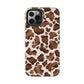 Brown cow print iPhone case/ Tough Phone Cases