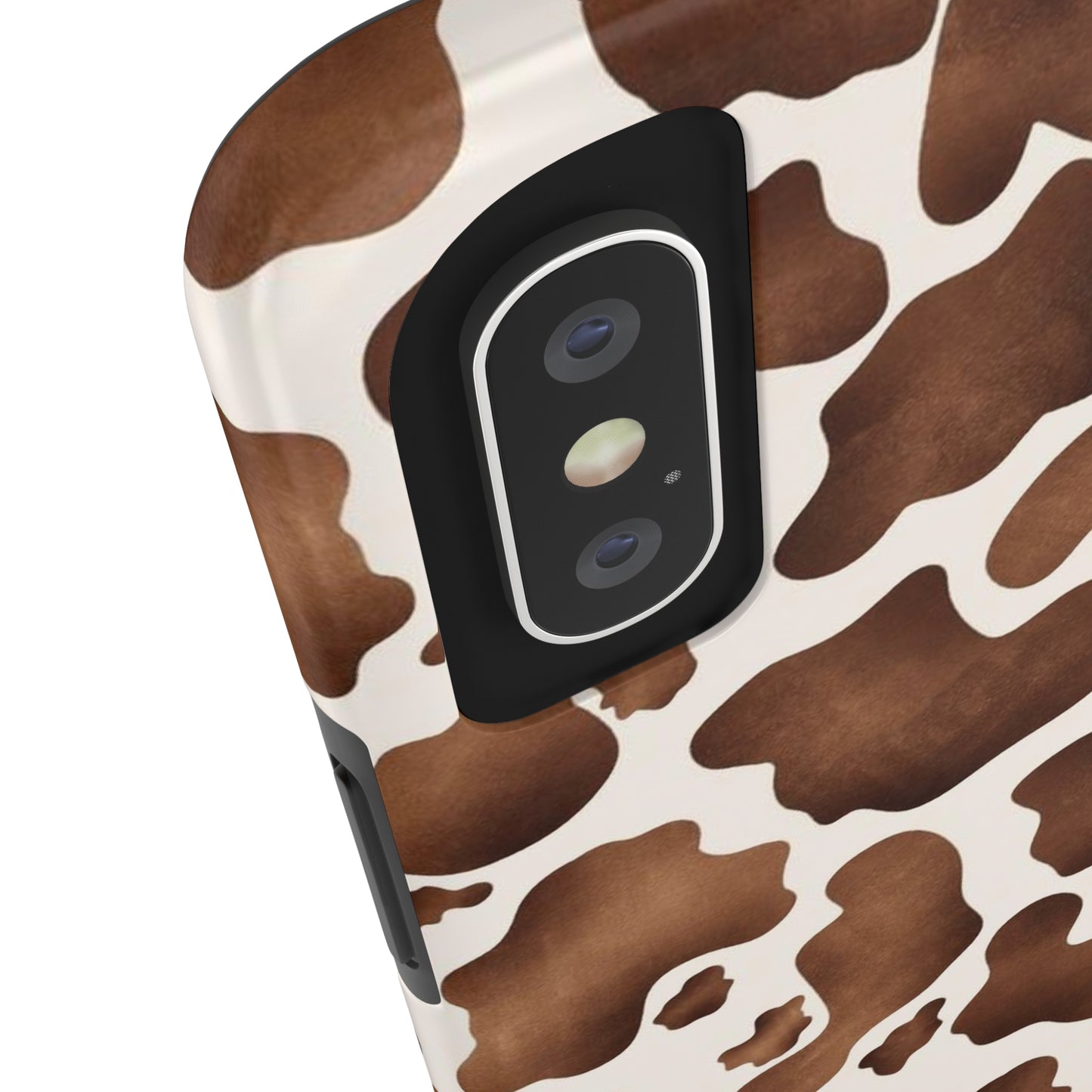 Brown cow print iPhone case/ Tough Phone Cases