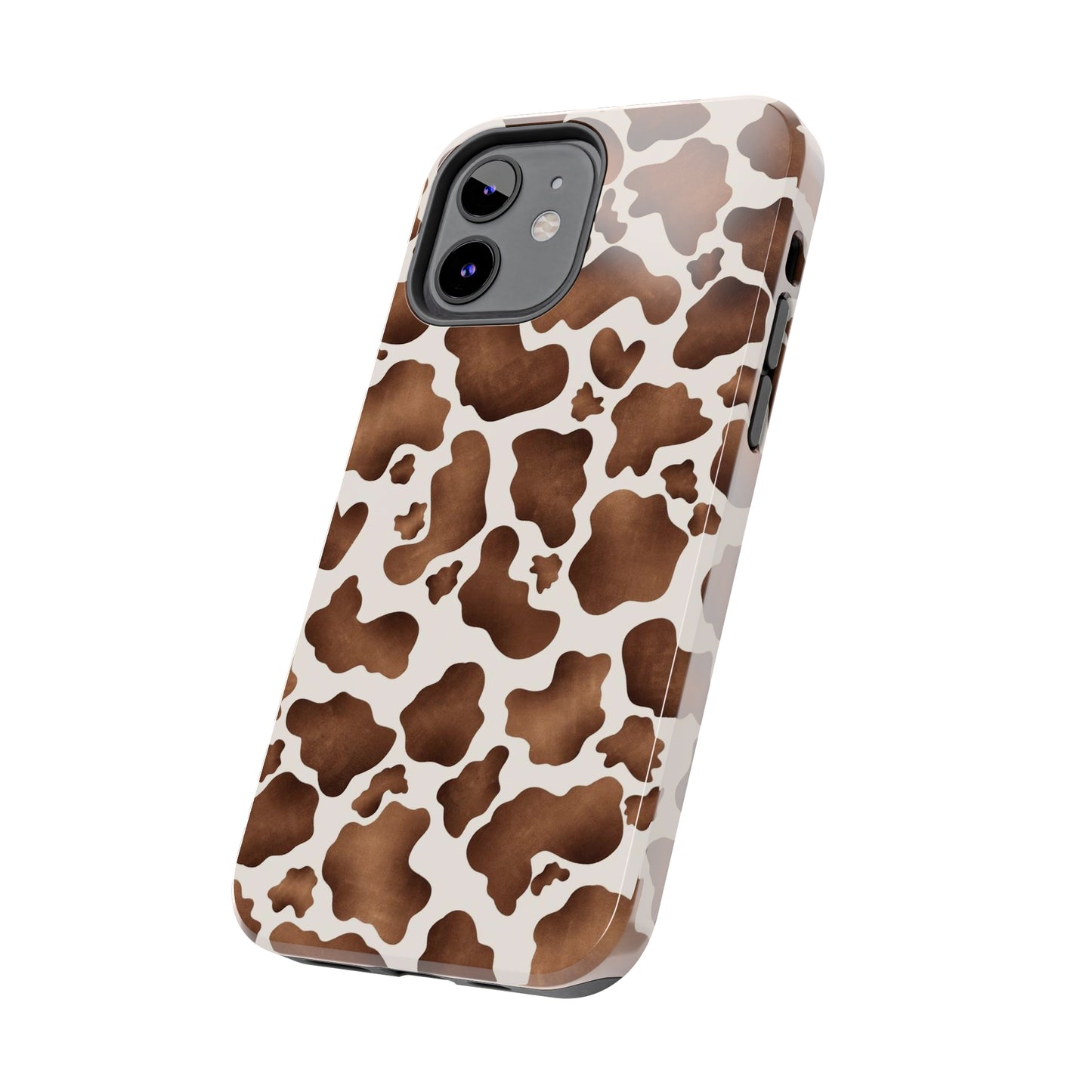 Brown cow print iPhone case/ Tough Phone Cases