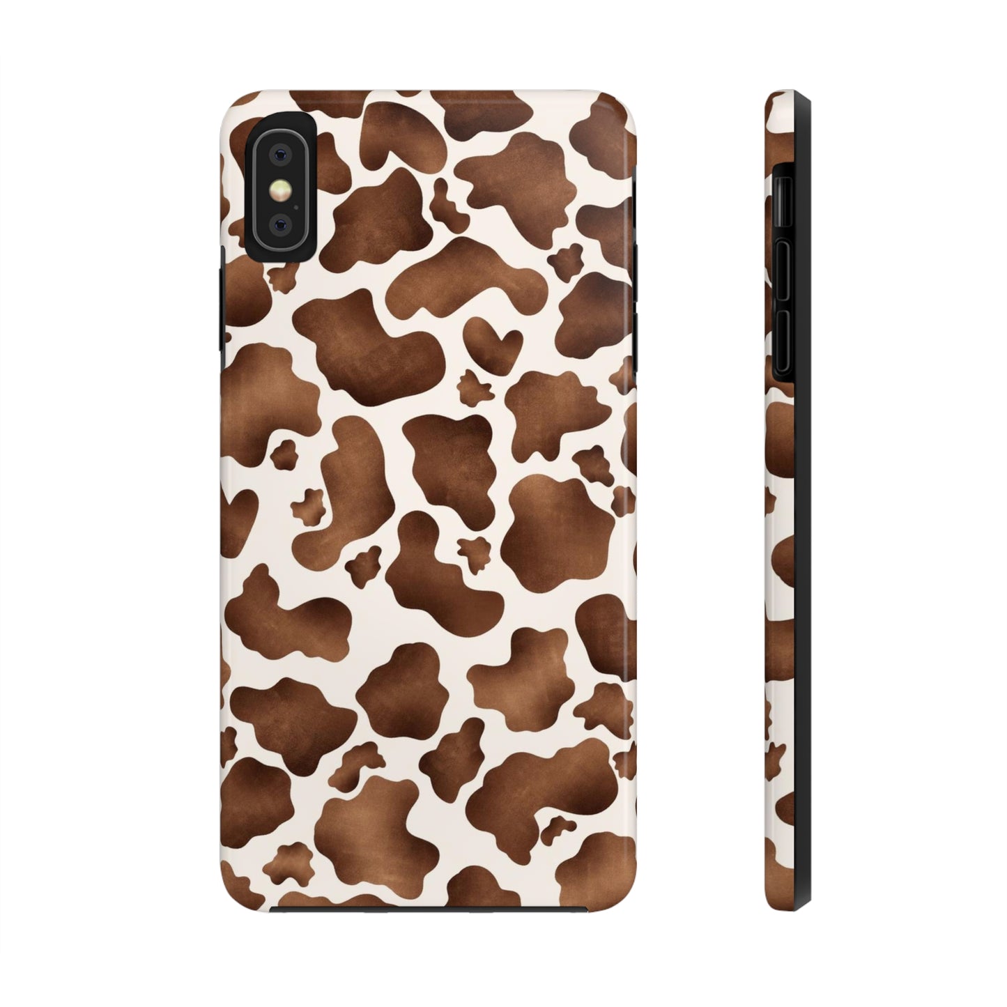 Brown cow print iPhone case/ Tough Phone Cases