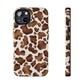 Brown cow print iPhone case/ Tough Phone Cases