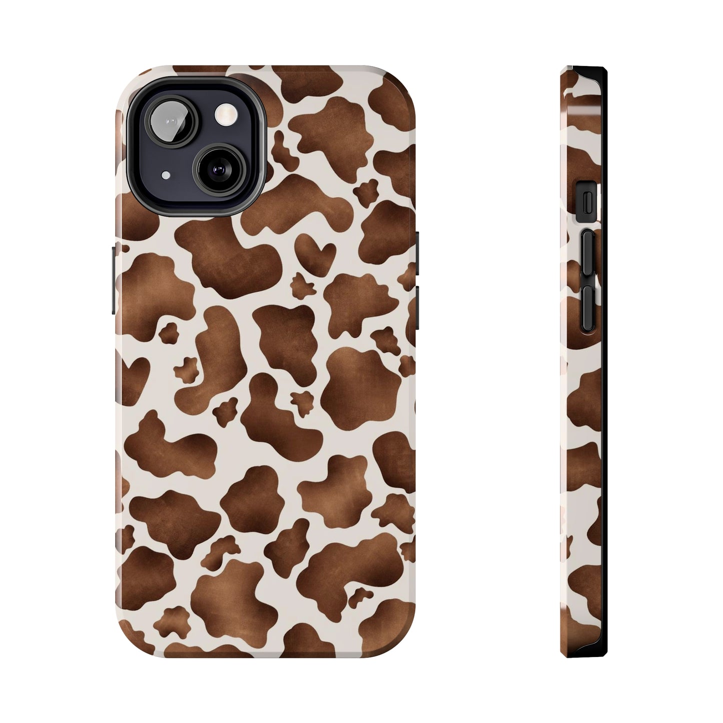 Brown cow print iPhone case/ Tough Phone Cases