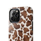 Brown cow print iPhone case/ Tough Phone Cases