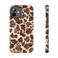 Brown cow print iPhone case/ Tough Phone Cases