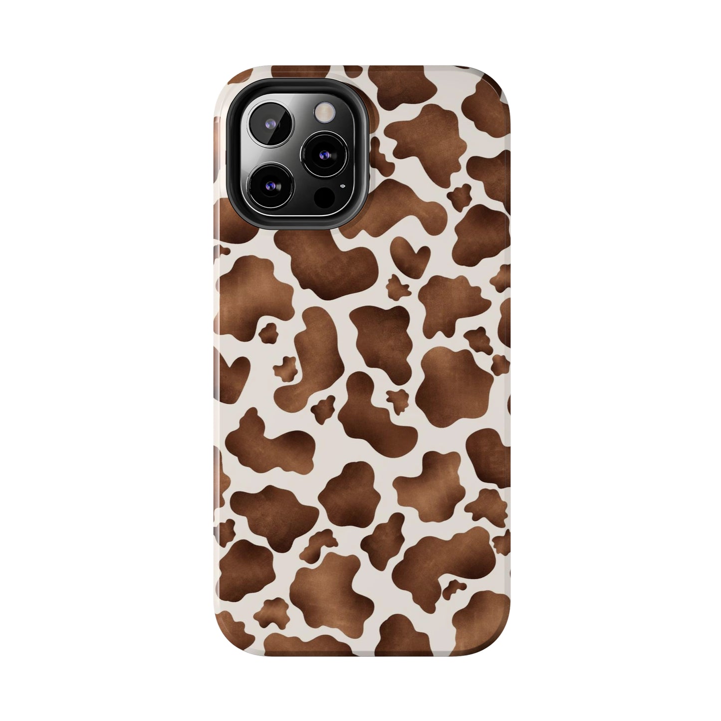 Brown cow print iPhone case/ Tough Phone Cases