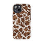 Brown cow print iPhone case/ Tough Phone Cases