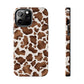 Brown cow print iPhone case/ Tough Phone Cases