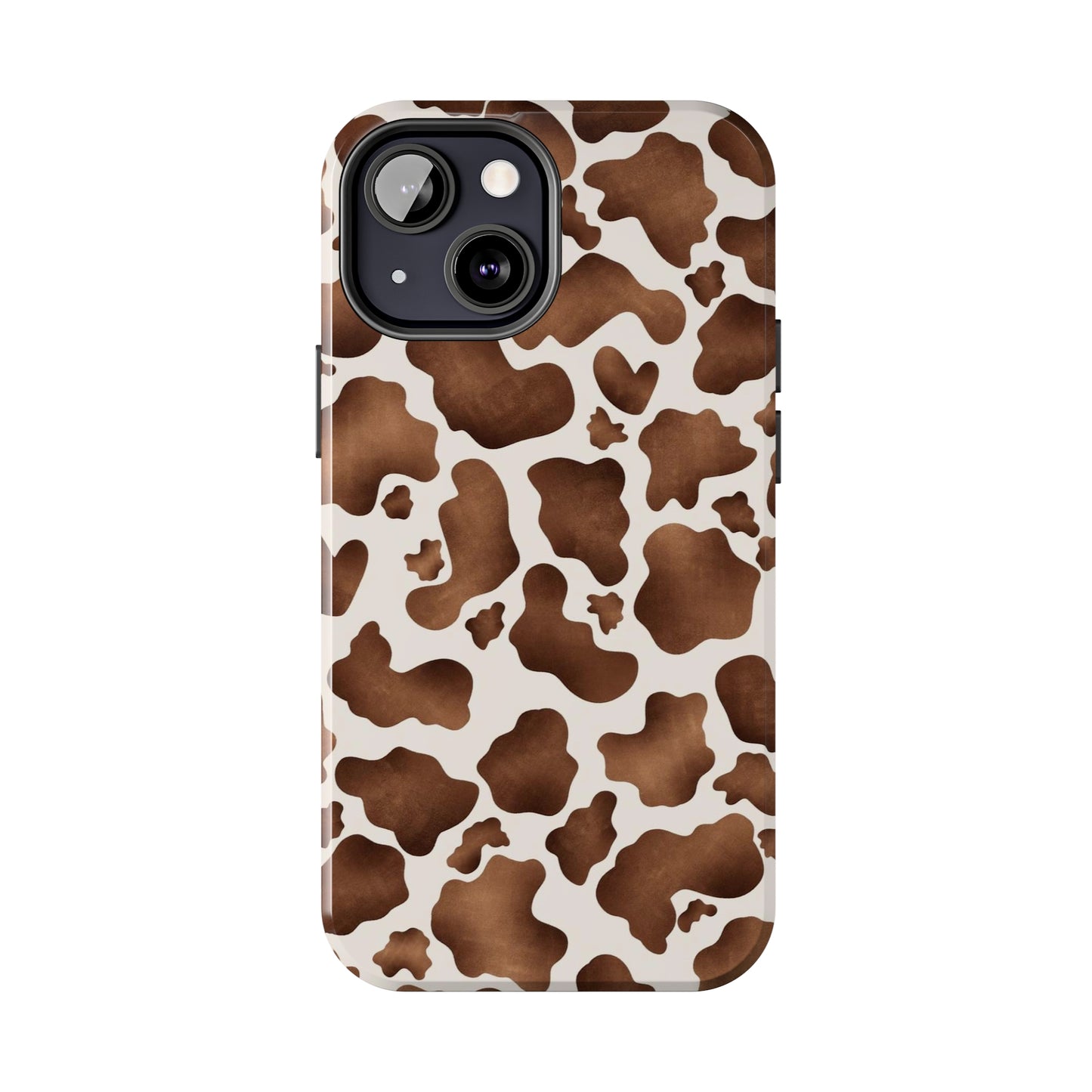 Brown cow print iPhone case/ Tough Phone Cases