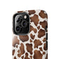 Brown cow print iPhone case/ Tough Phone Cases