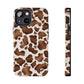 Brown cow print iPhone case/ Tough Phone Cases