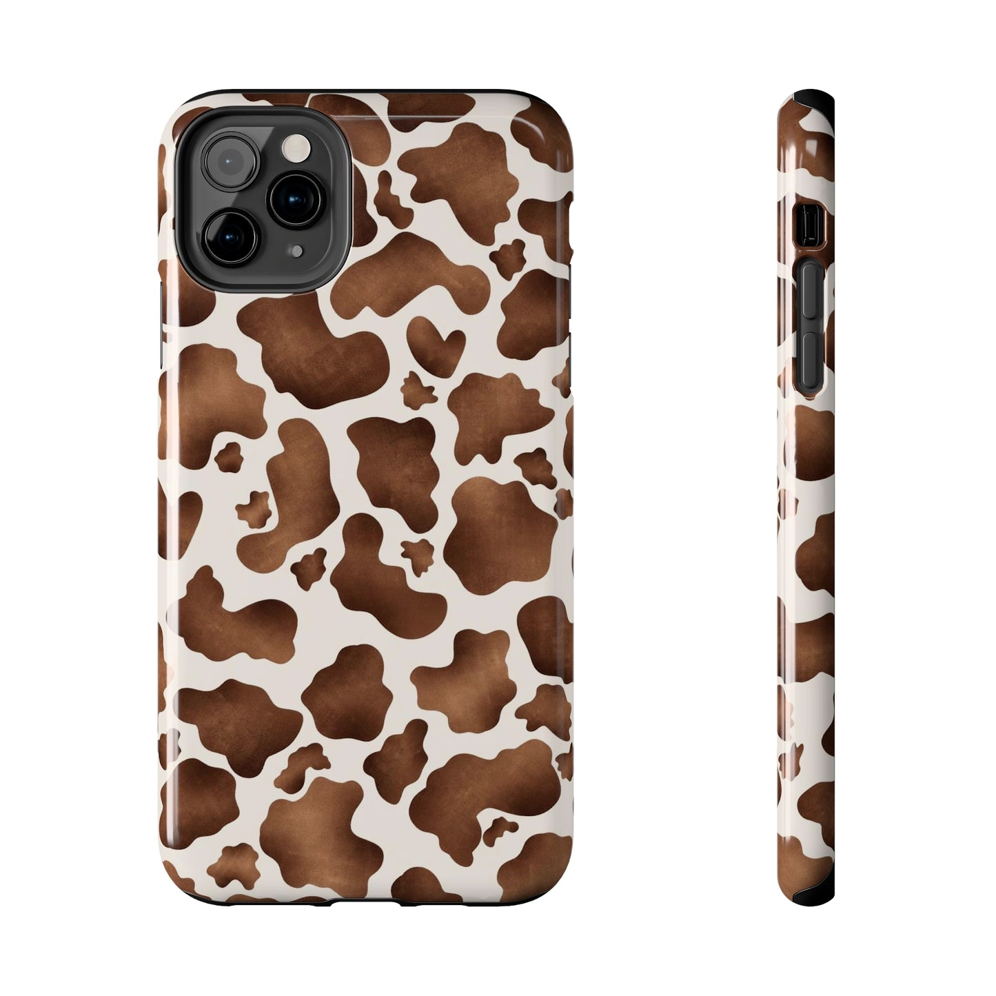 Brown cow print iPhone case/ Tough Phone Cases