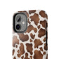 Brown cow print iPhone case/ Tough Phone Cases