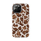 Brown cow print iPhone case/ Tough Phone Cases