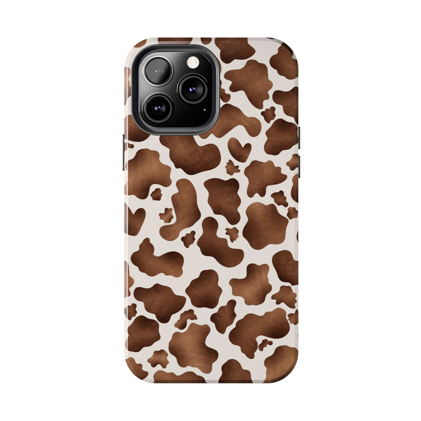 Brown cow print iPhone case/ Tough Phone Cases