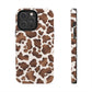 Brown cow print iPhone case/ Tough Phone Cases