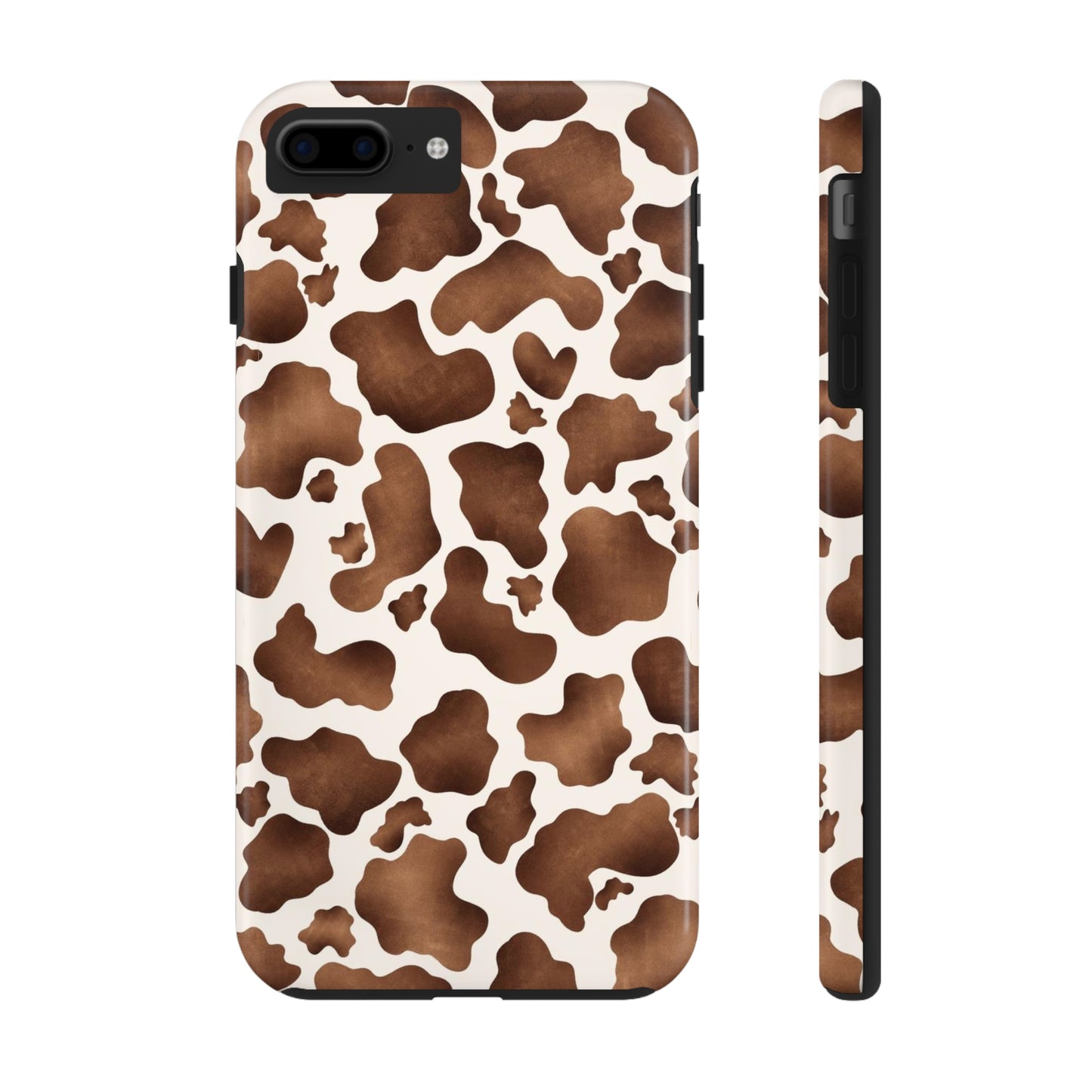 Brown cow print iPhone case/ Tough Phone Cases