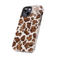 Brown cow print iPhone case/ Tough Phone Cases