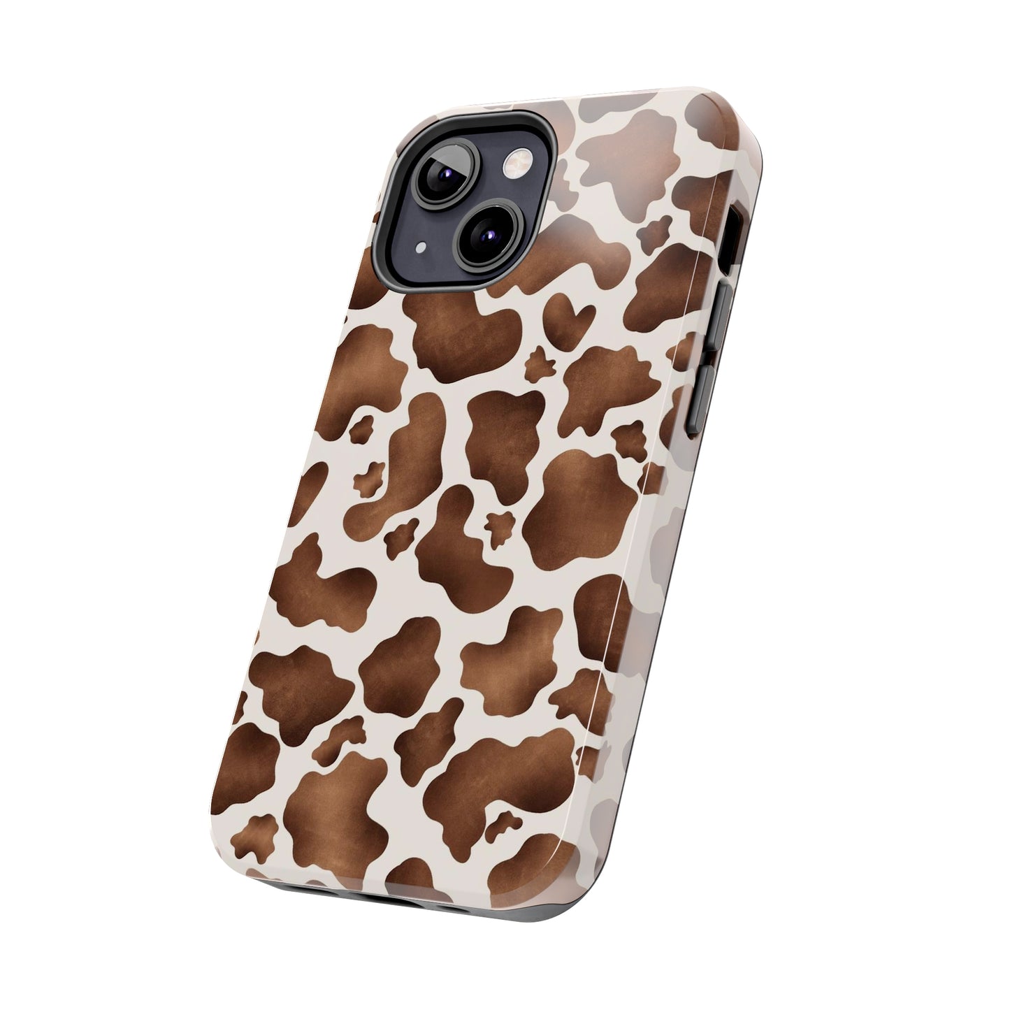 Brown cow print iPhone case/ Tough Phone Cases