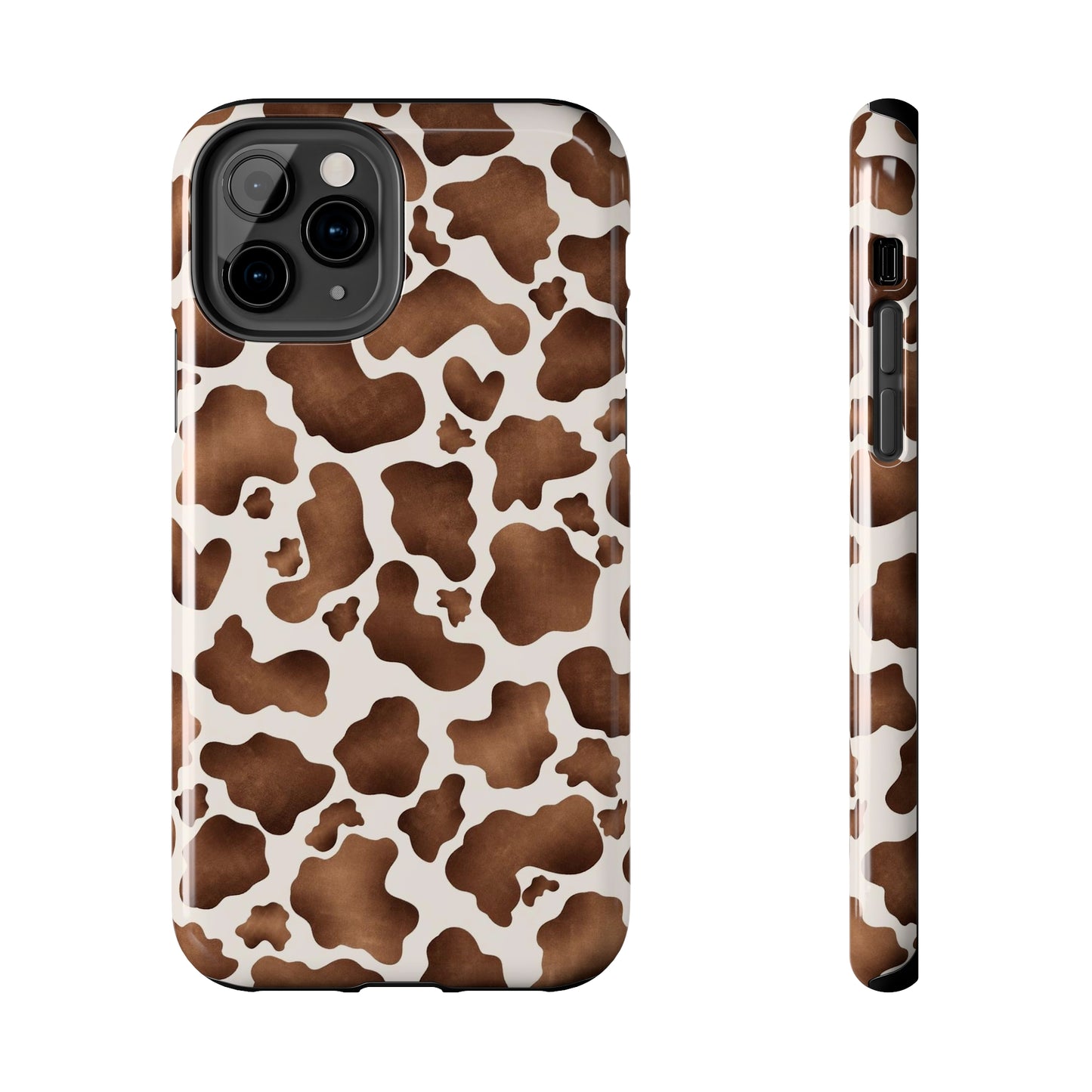 Brown cow print iPhone case/ Tough Phone Cases