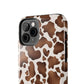 Brown cow print iPhone case/ Tough Phone Cases