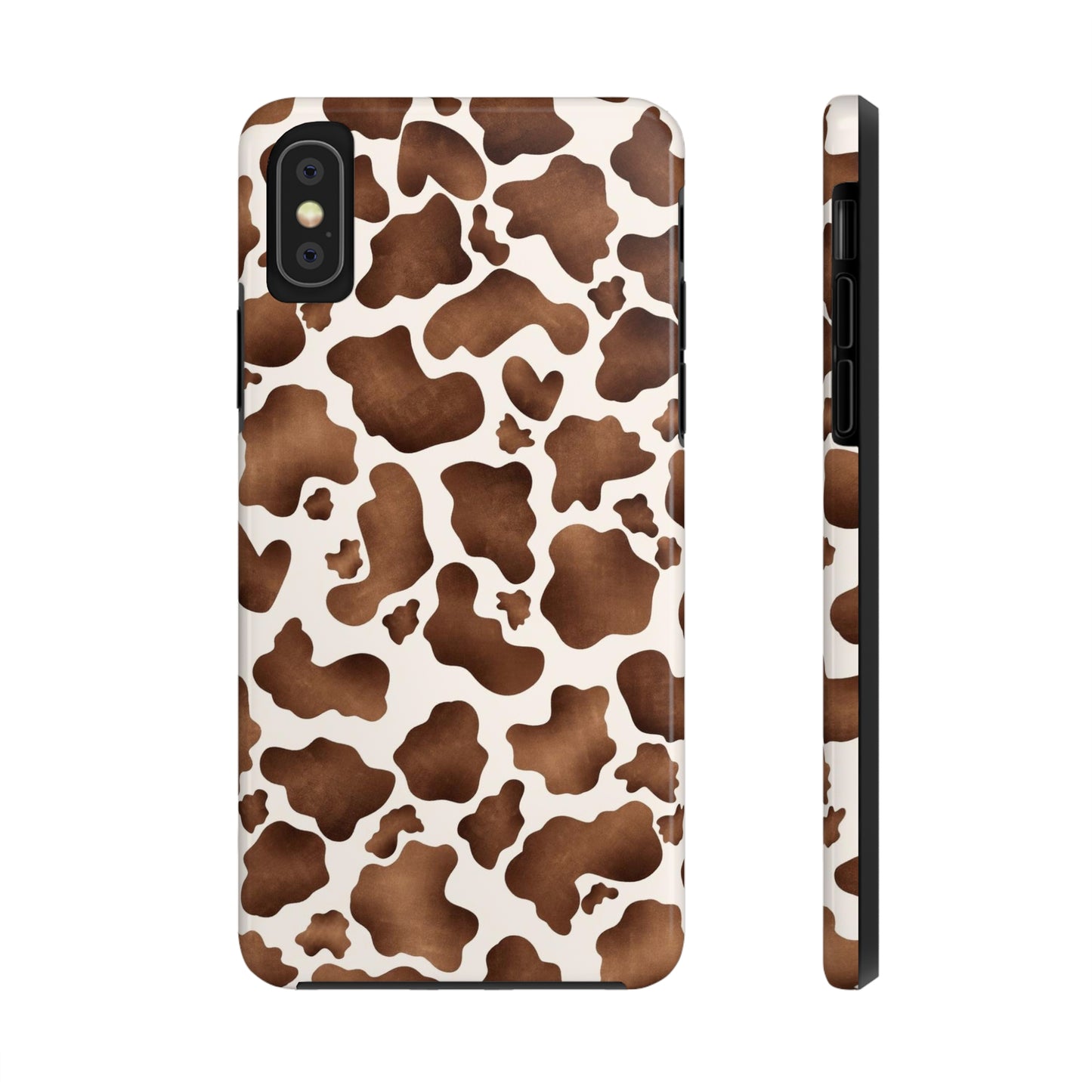 Brown cow print iPhone case/ Tough Phone Cases