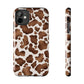 Brown cow print iPhone case/ Tough Phone Cases