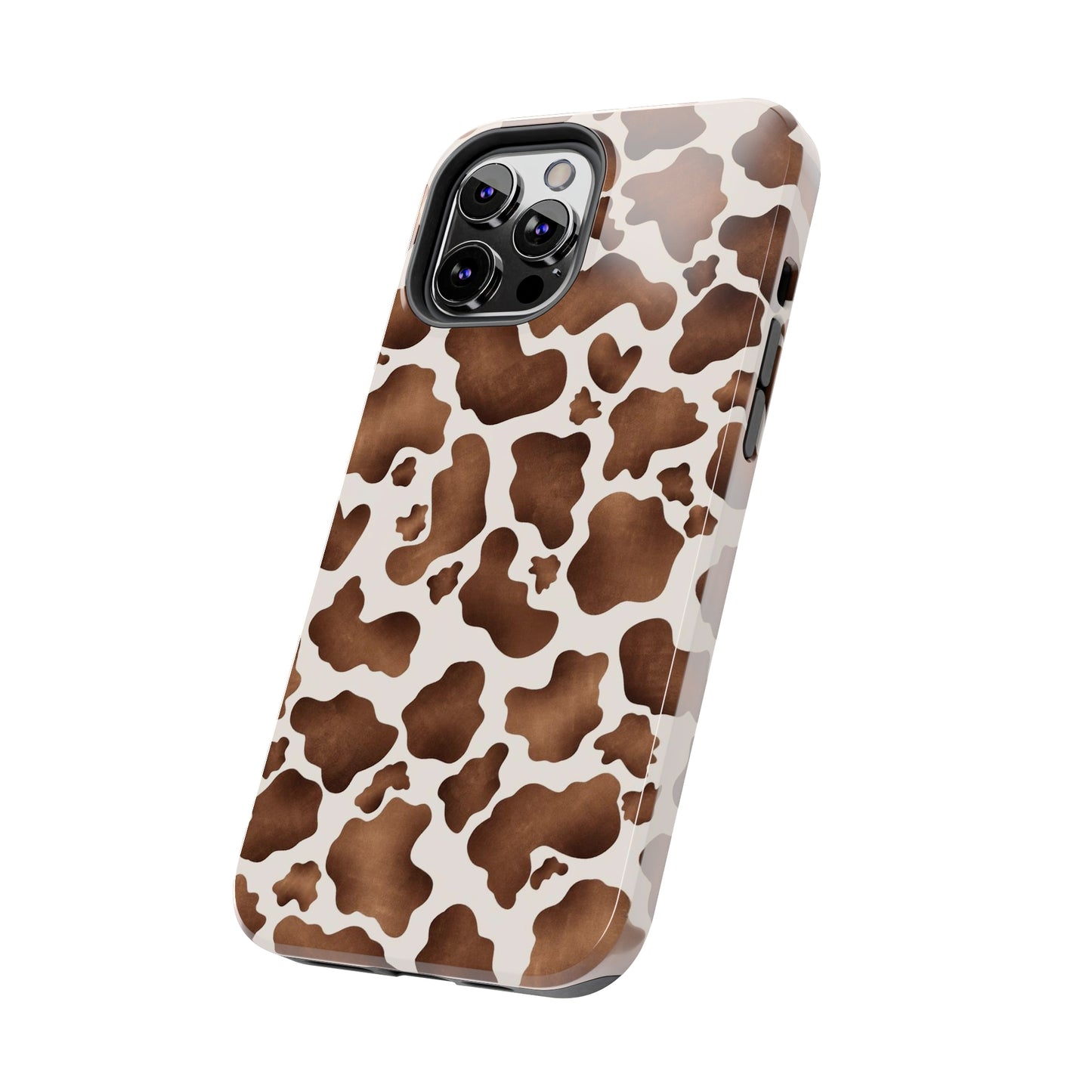 Brown cow print iPhone case/ Tough Phone Cases