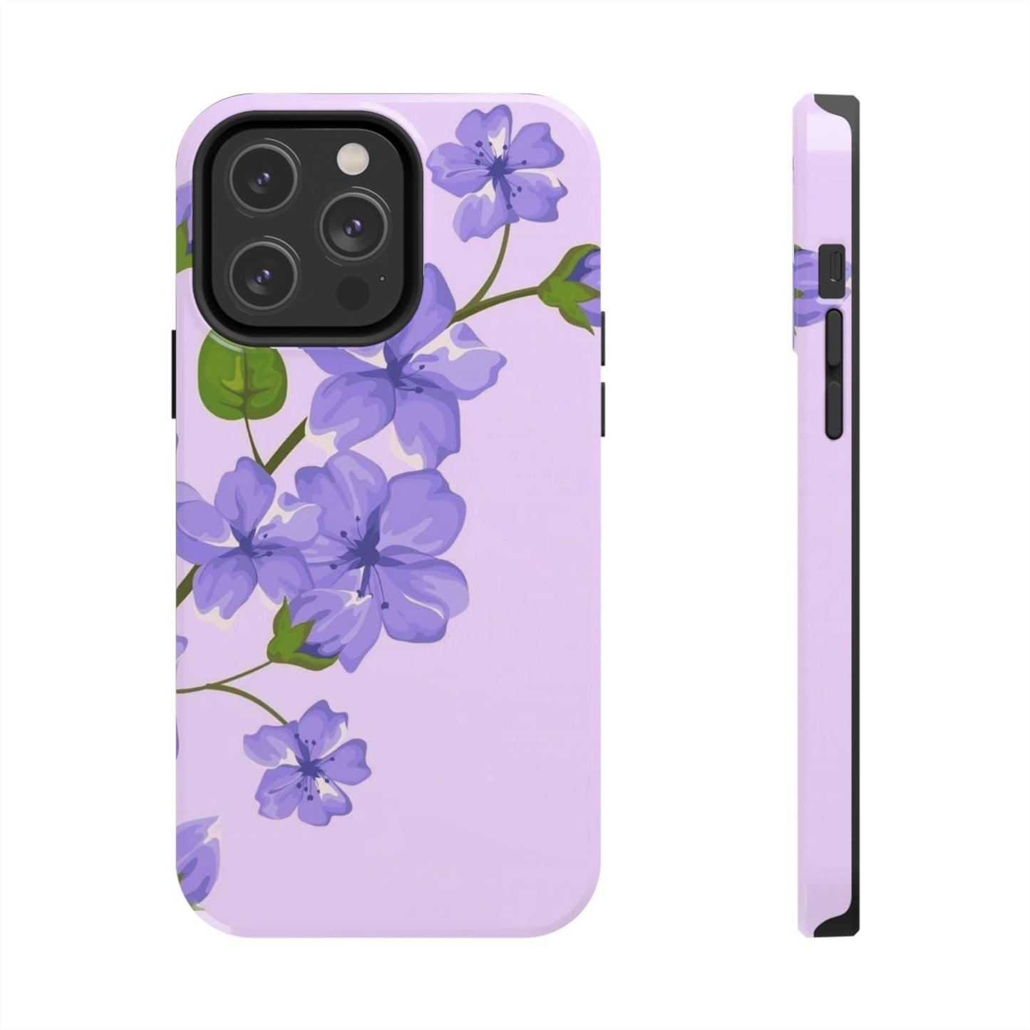 Purple floral phone case, for iphone,Tough Phone Cases, Floral Collection