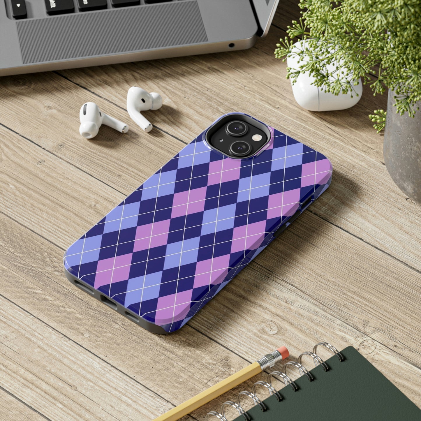 Purple plaid sweater phone case/ for iPhone/ plaid collection/ Tough Phone Cases