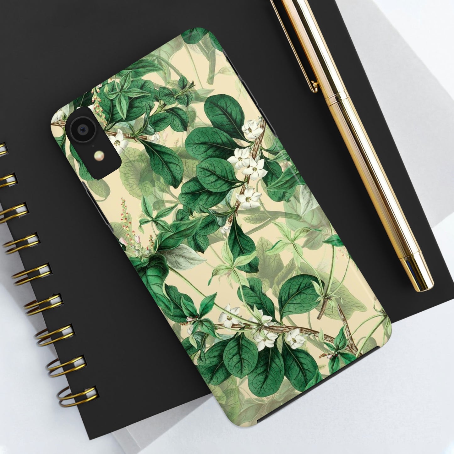 Green Petals phone case, for iPhone, Tough Phone Cases, Floral collection