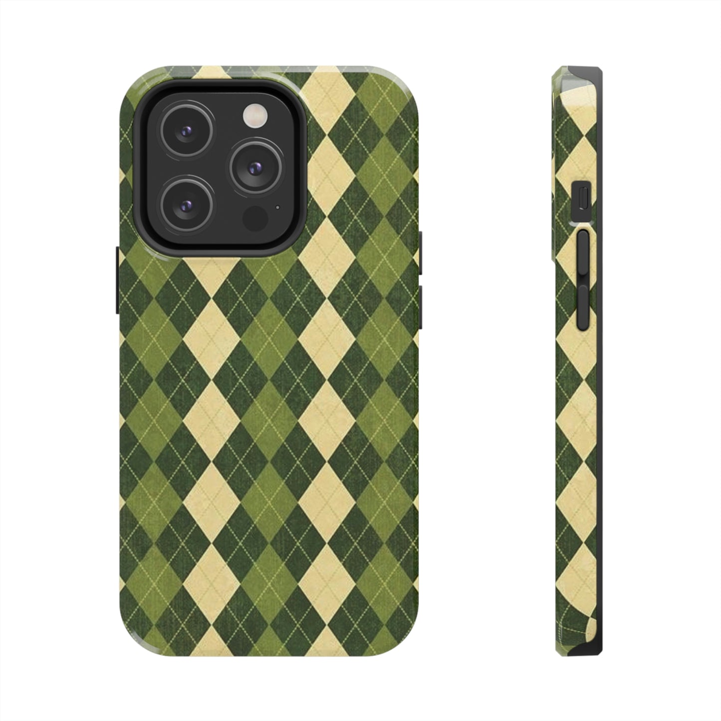 Green Plaid sweater phone case/ for iPhone/ plaid collection/ Tough Phone Cases