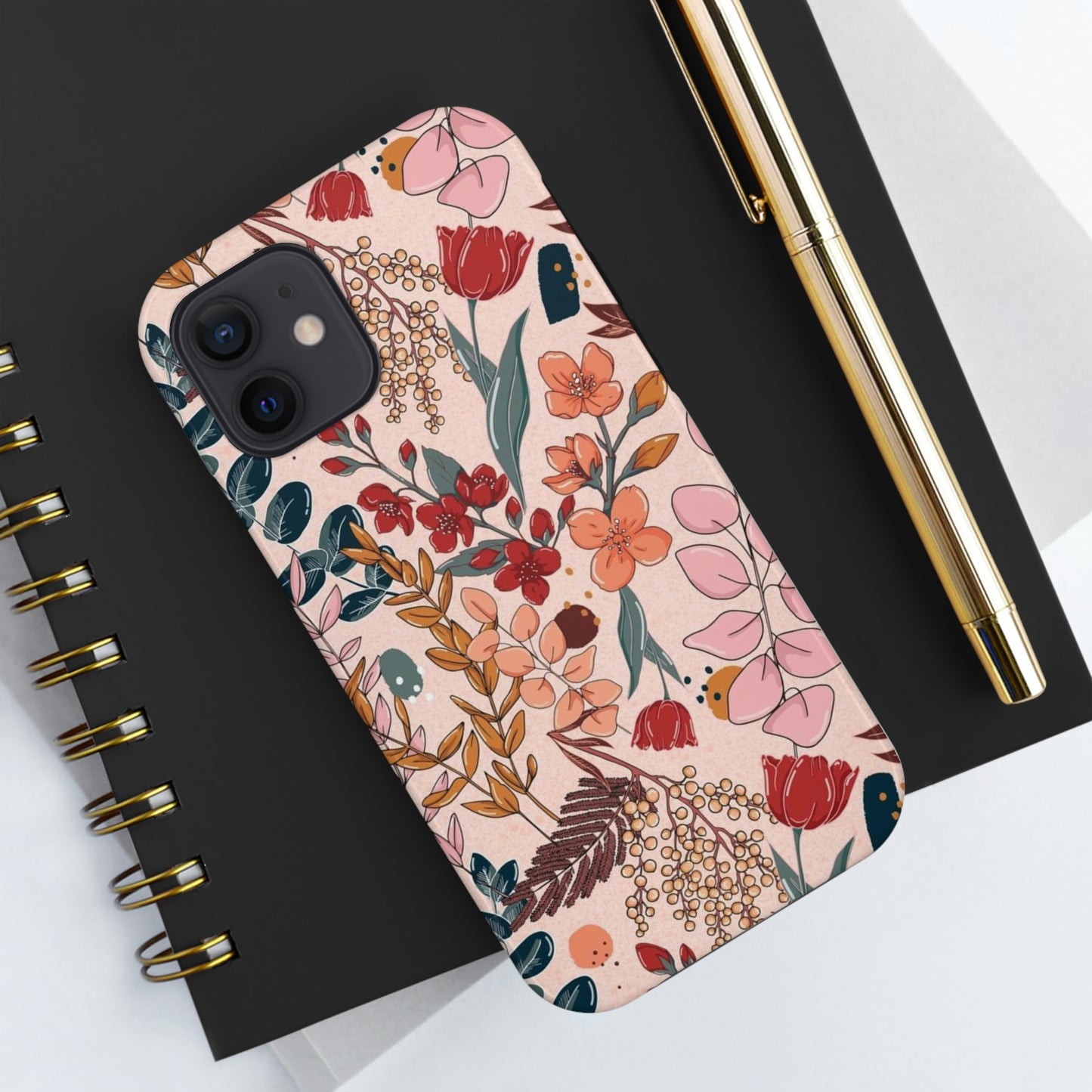 Pink Floral phone case, for iPhone/Tough Phone Cases/ Floral Collection