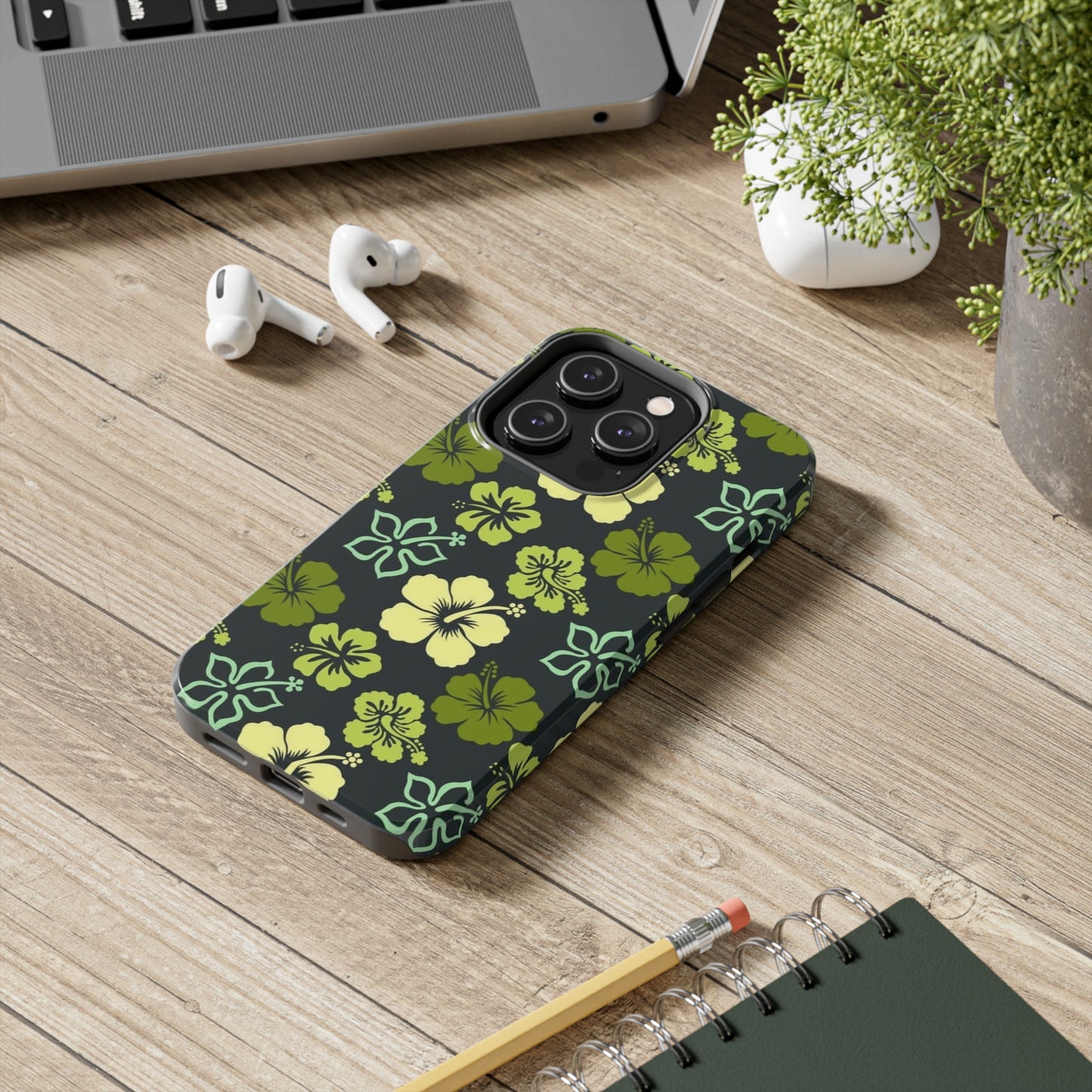 Green Hawaiian phone case for iPhone / summer collection Tough Phone Cases, Case-Mate