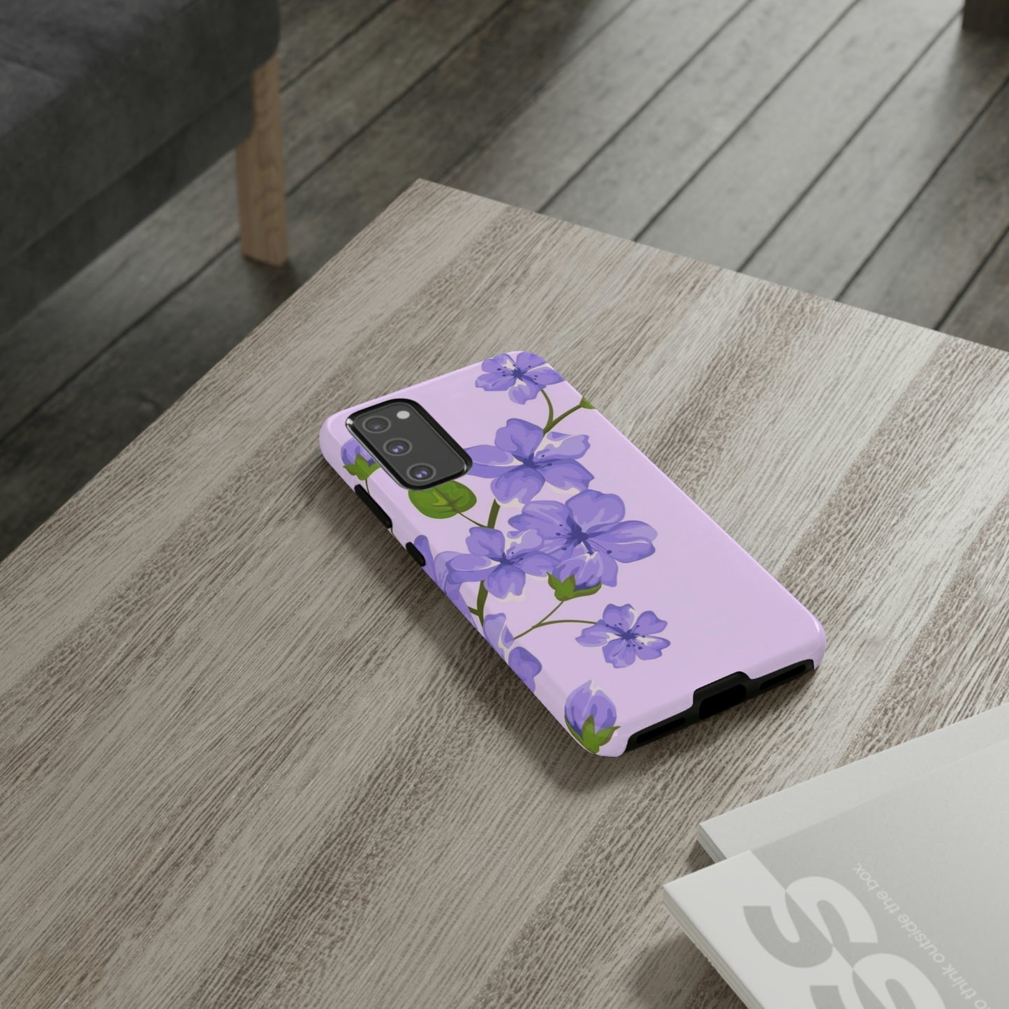 Purple Floral case for Samsung & Google phone./Tough Cases/ Floral collection