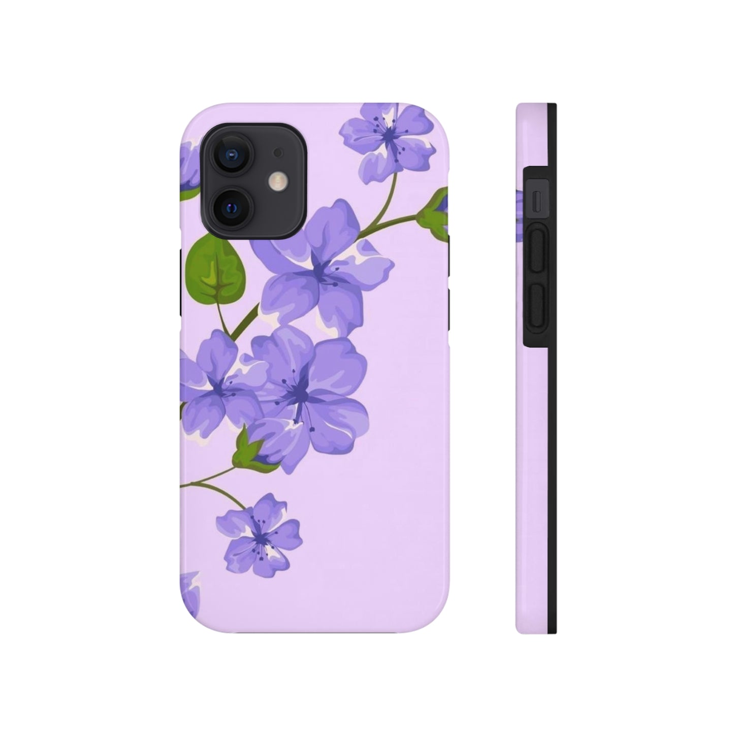 Purple floral phone case, for iphone,Tough Phone Cases, Floral Collection