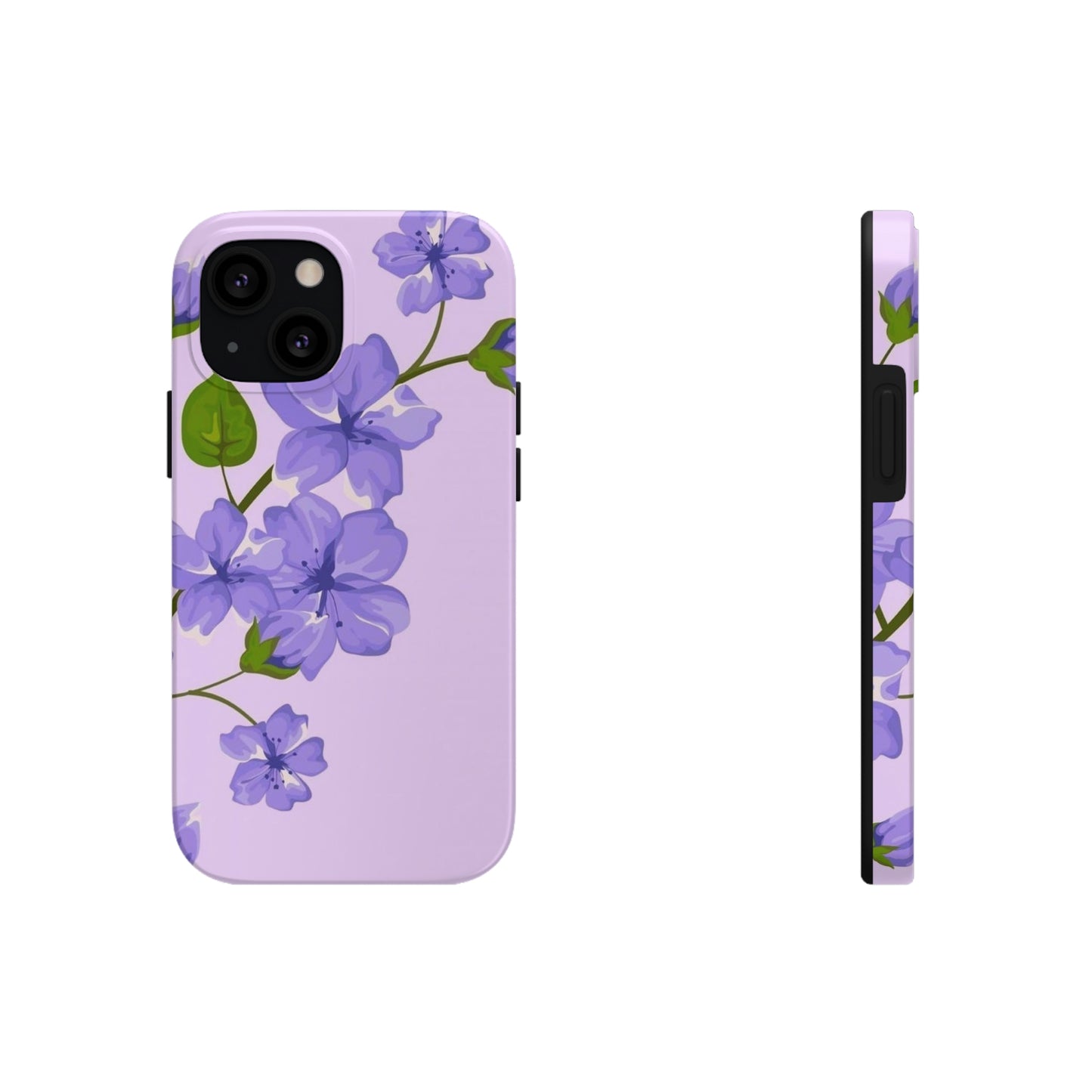 Purple floral phone case, for iphone,Tough Phone Cases, Floral Collection