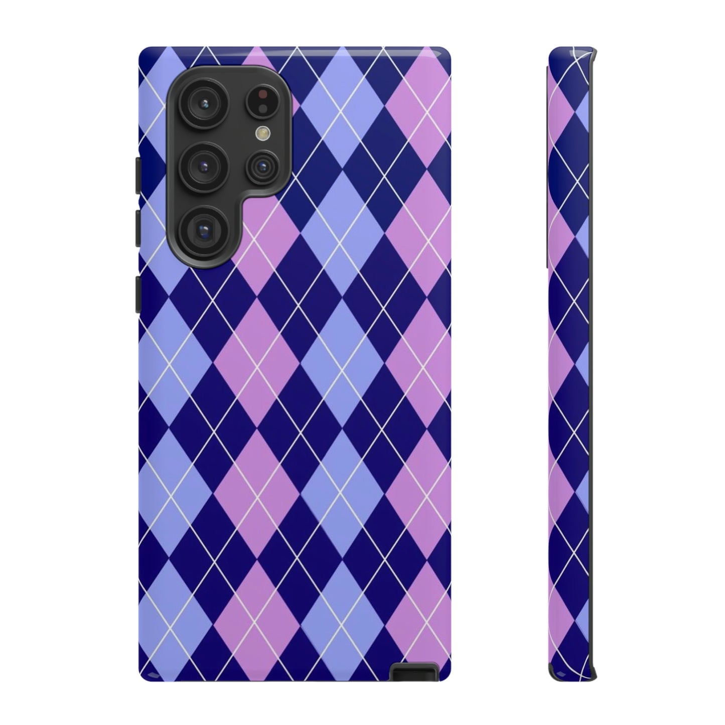 Purple sweater phone case/ for Samsung & Google phone/ plaid collection/ Tough Phone Cases