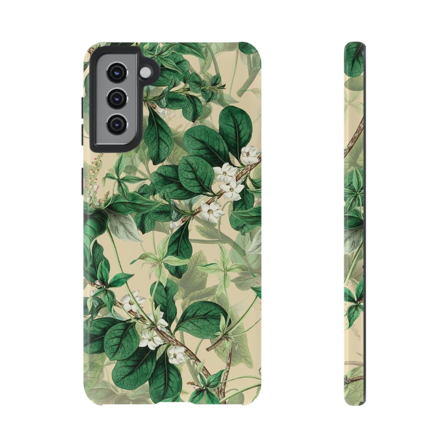 Green Petal phone case, for Samsung & Google phone./ Floral Collection