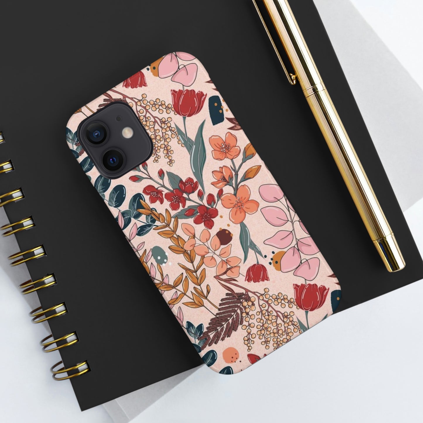 Pink Floral phone case, for iPhone/Tough Phone Cases/ Floral Collection