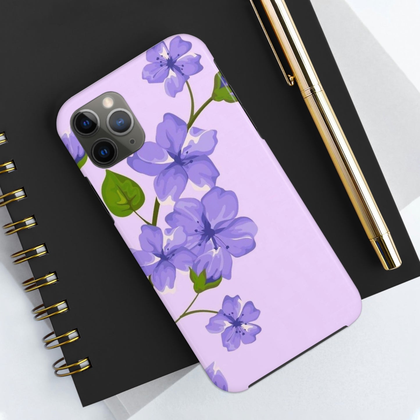 Purple floral phone case, for iphone,Tough Phone Cases, Floral Collection