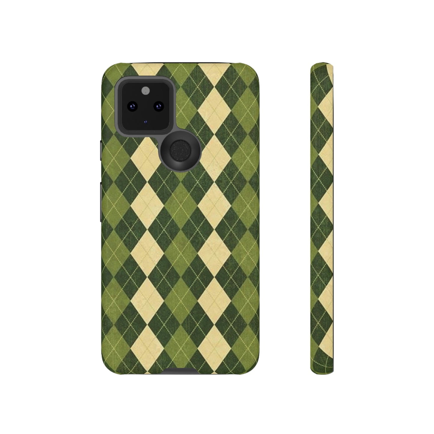 Green plaid sweater phone case/ for Samsung & Google phone/ plaid collection/ Tough Phone Cases