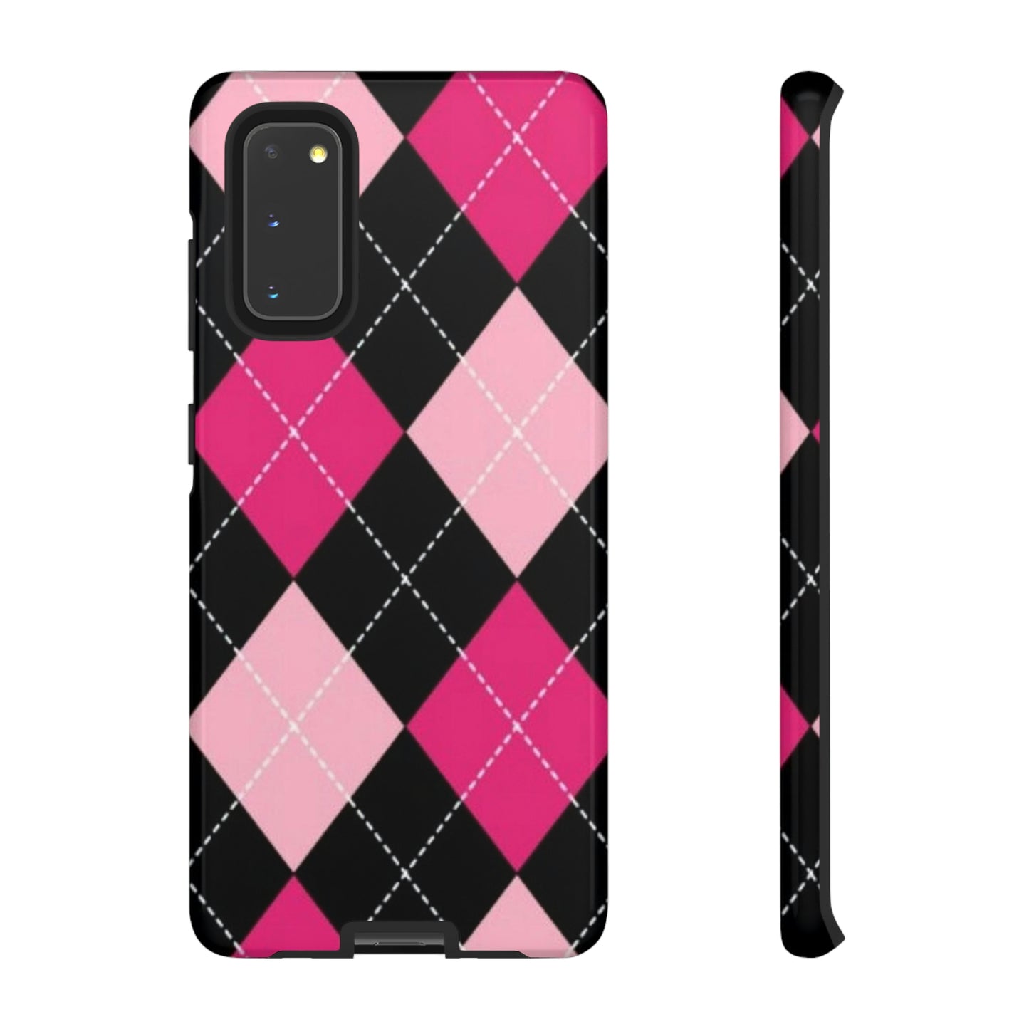 Pink Diamond phone case/ for Samsung & Google phones/ plaid collection/ Tough Phone Cases