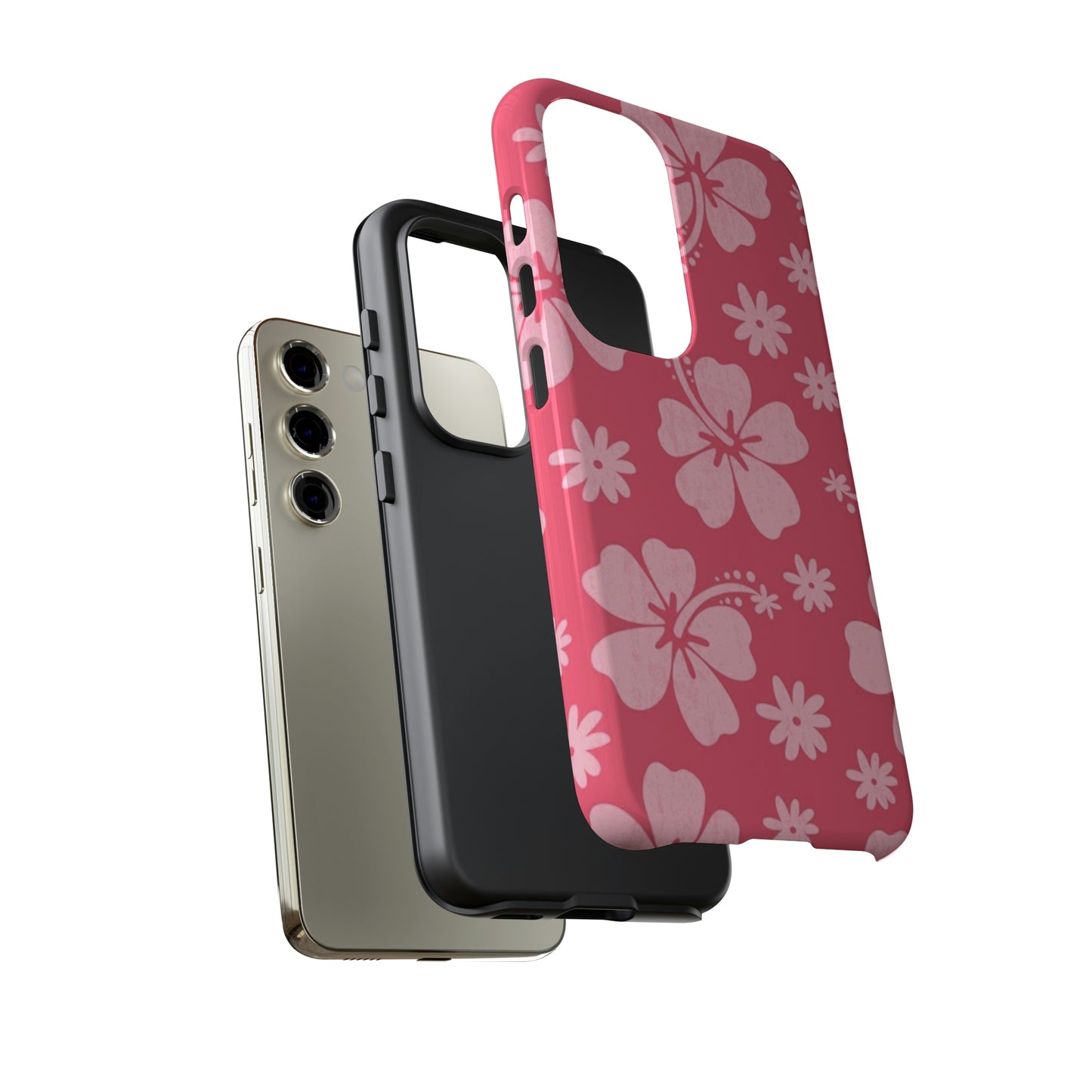 Pink hibiscus phone case/ for Samsung & Google phones /summer collection