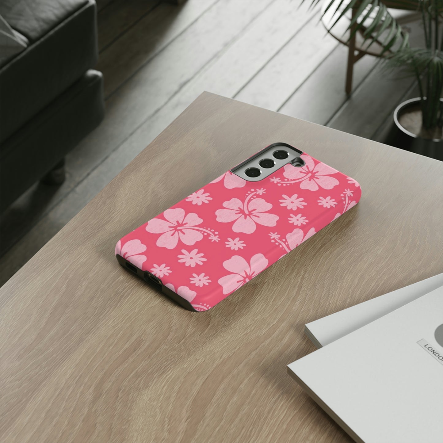 Pink hibiscus phone case/ for Samsung & Google phones /summer collection