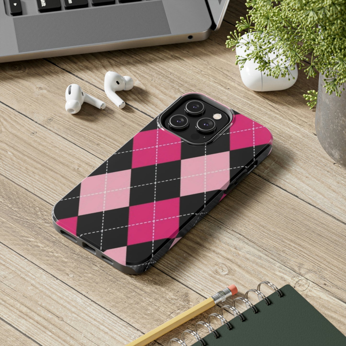 Pink Diamond phone case/ for iPhone/ plaid collection/ Tough Phone Cases